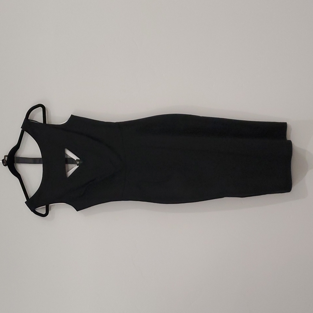 Bettie Page black cut out pencil dress small